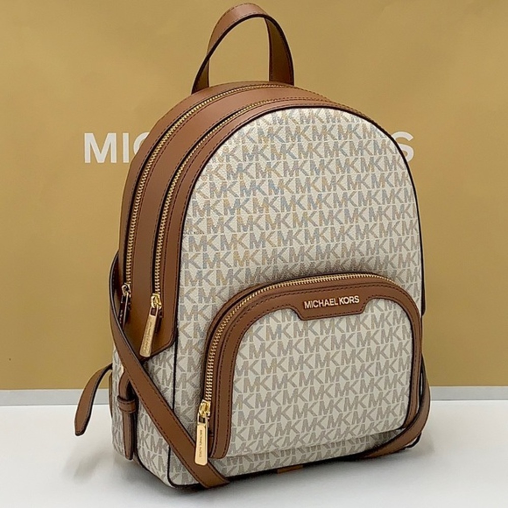 MICHAEL KORS JAYCEE MEDIUM BACKPACK VANILLA SIGNATURE COLOR